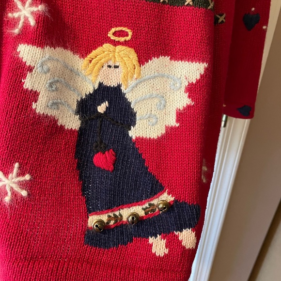Women’s “Believe in Angels” Quacker Factory Sweater Size 1X Excellent Condition - Picture 4 of 8
